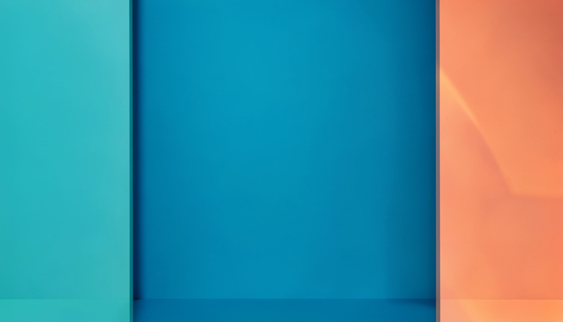 Soft teal abstract background with warm coral highlights suggesting a secure checkout flow